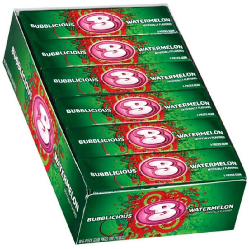 Bubblicious Watermelon Wave Bubble packs (5ct per pack)